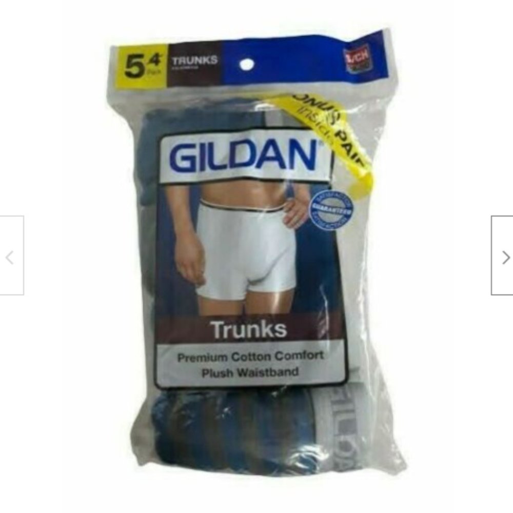 Gildan Men's Trunks 5 Pack Size Small Premium Cotton Comfort Plush Waistband